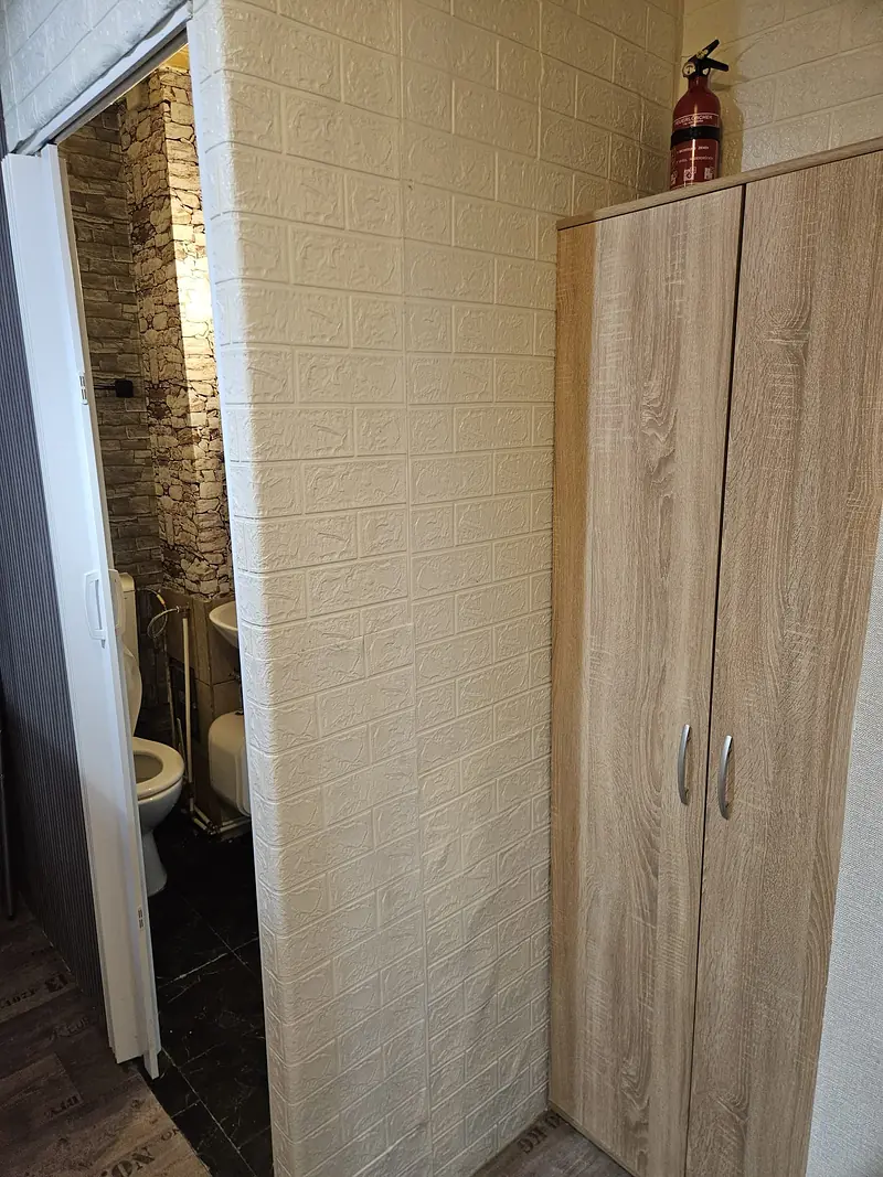 Wardrobe and bathroom door